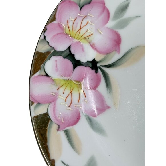 VTG Noritake Azalea Dinner Plates Set of 4 - 8.5" Pink Floral Gold Trim Elegant - Picture 4 of 7